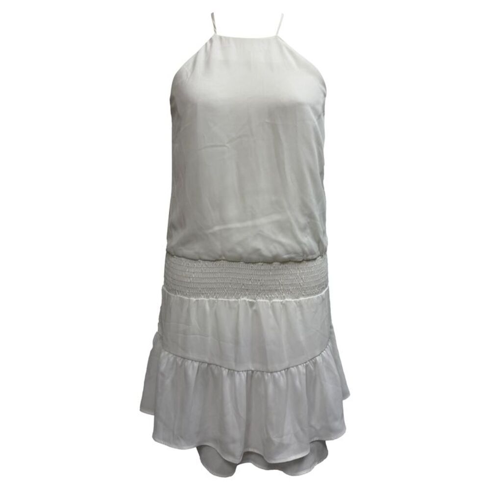 Krisa Halterneck Mini Dress in White Polyester